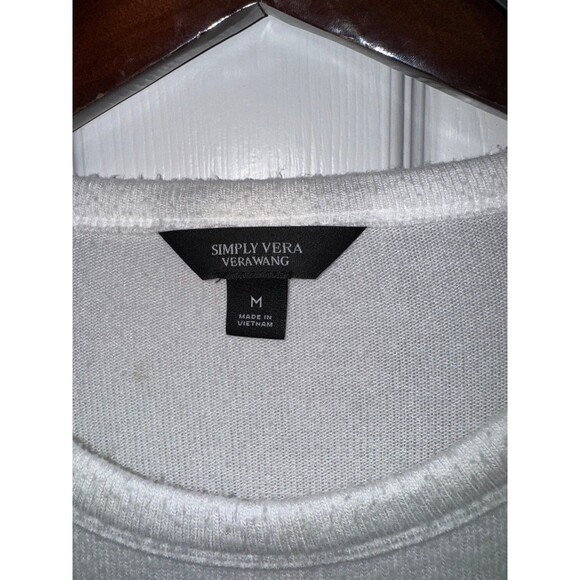 Medium White Layered Sweater Simply Vera Wang - Picture 3 of 4